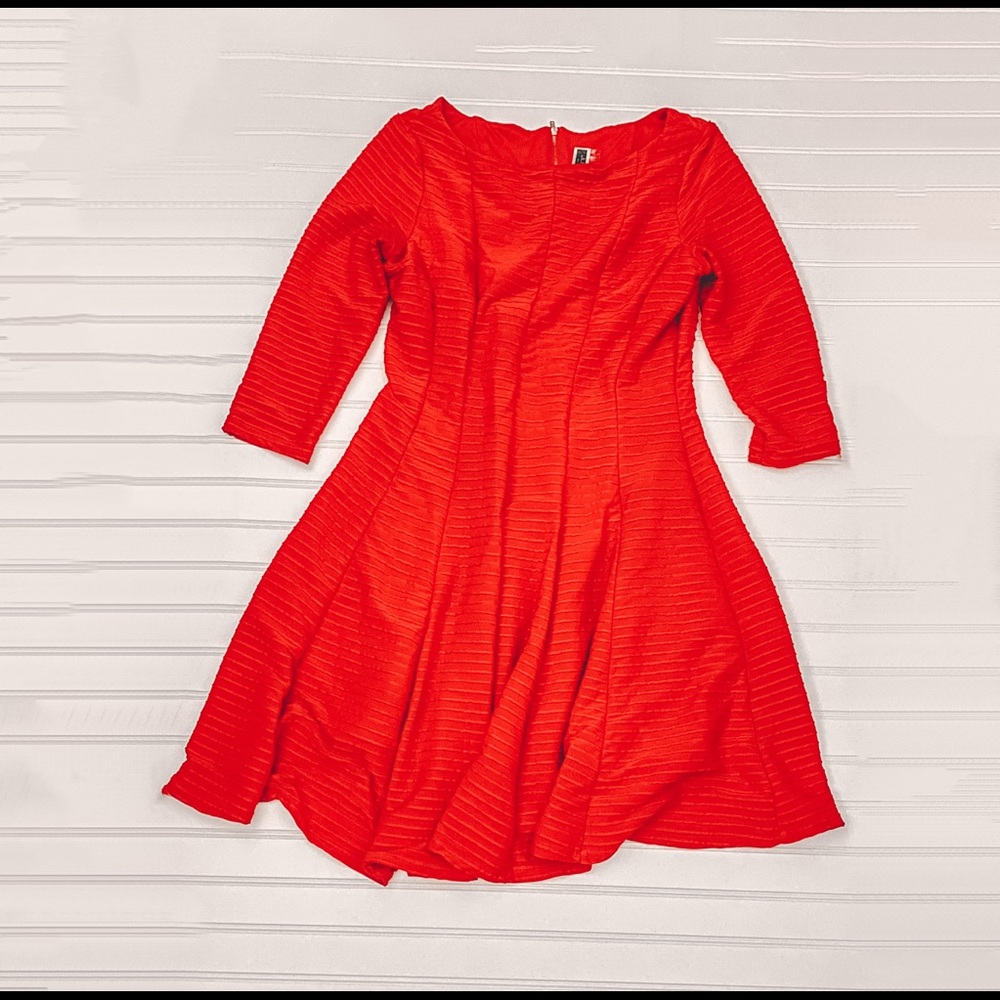 Red fit + flare dress | size 12